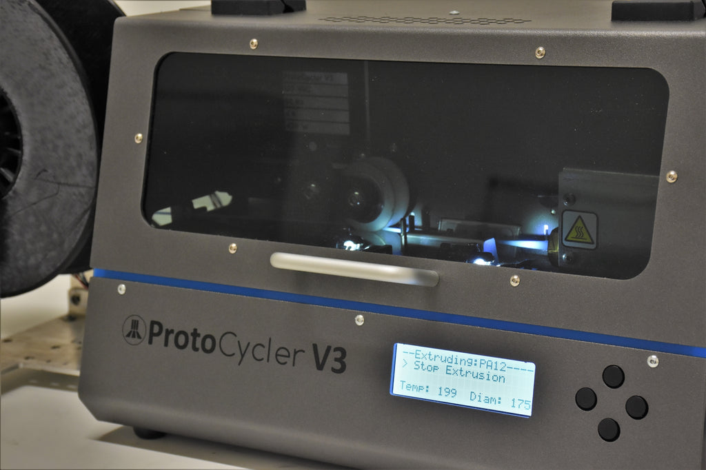 ProtoCycler is a filament maker system for creating or recycling 3D printer filament