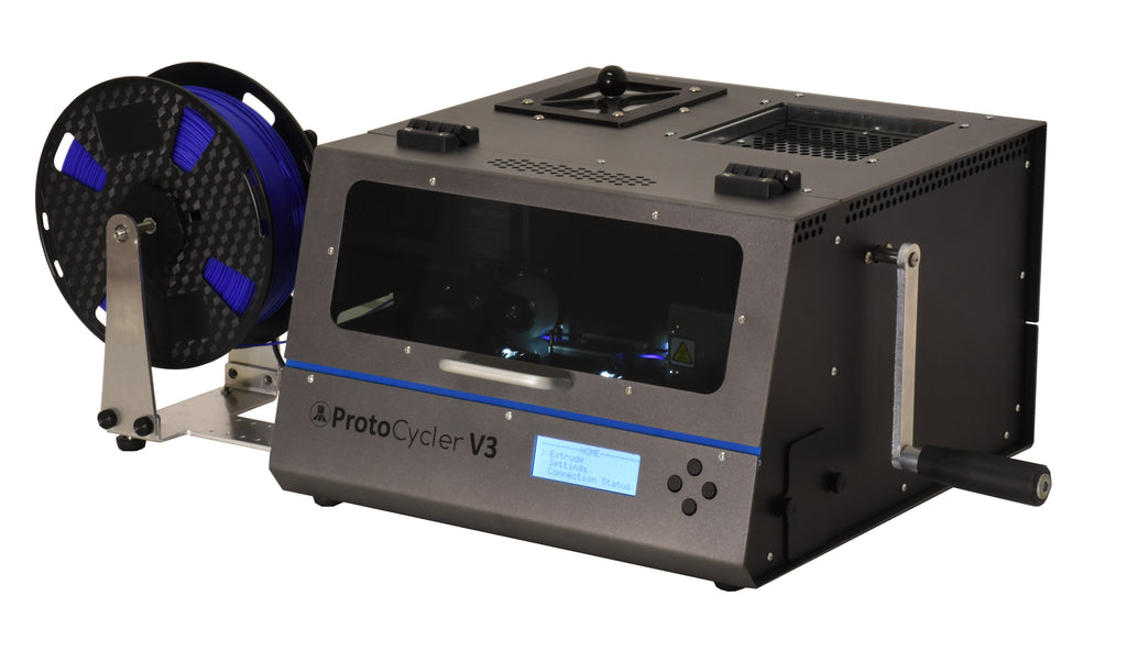Recycle 3D printing waste with ProtoCycler's built in grinder